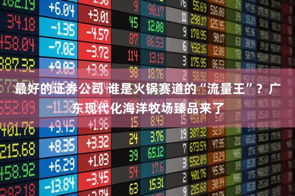 最好的证券公司 谁是火锅赛道的“流量王”？广东现代化海洋牧场臻品来了
